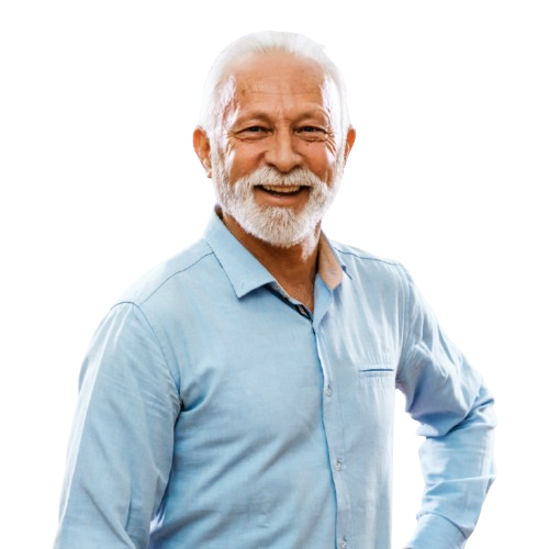 Friendly senior man with white beard representing happy Waco senior insurance policyholders